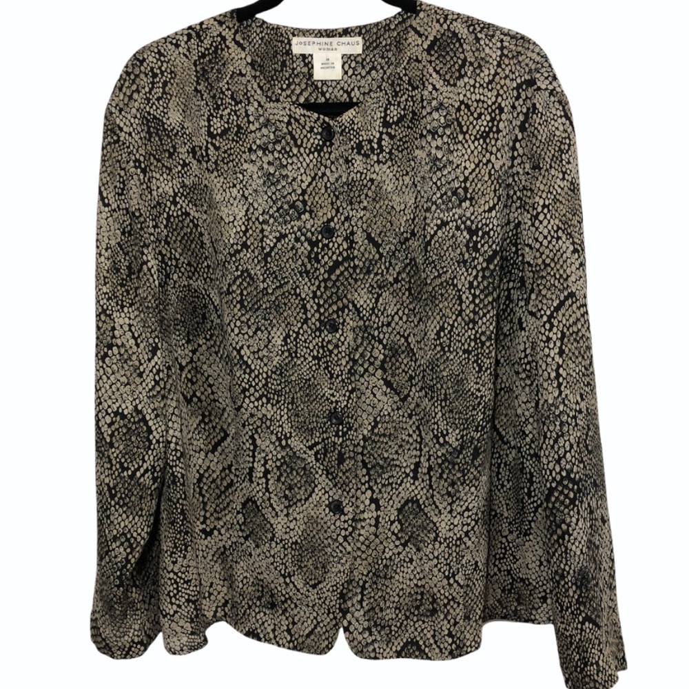 Josephine Chaus Snakeskin blouse 18